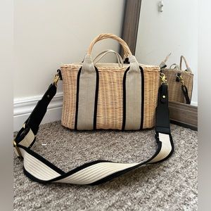 Zara woven tote bag
